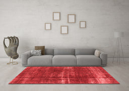Industrial Red Washable Rugs