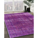 Mid-Century Modern Orchid Purple Oriental Rug in Family Room, urb1820