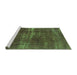 Sideview of Machine Washable Oriental Green Industrial Area Rugs, wshurb1820grn