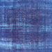 Square Machine Washable Oriental Light Blue Industrial Rug, wshurb1820lblu