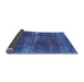 Sideview of Oriental Light Blue Industrial Rug, urb1820lblu