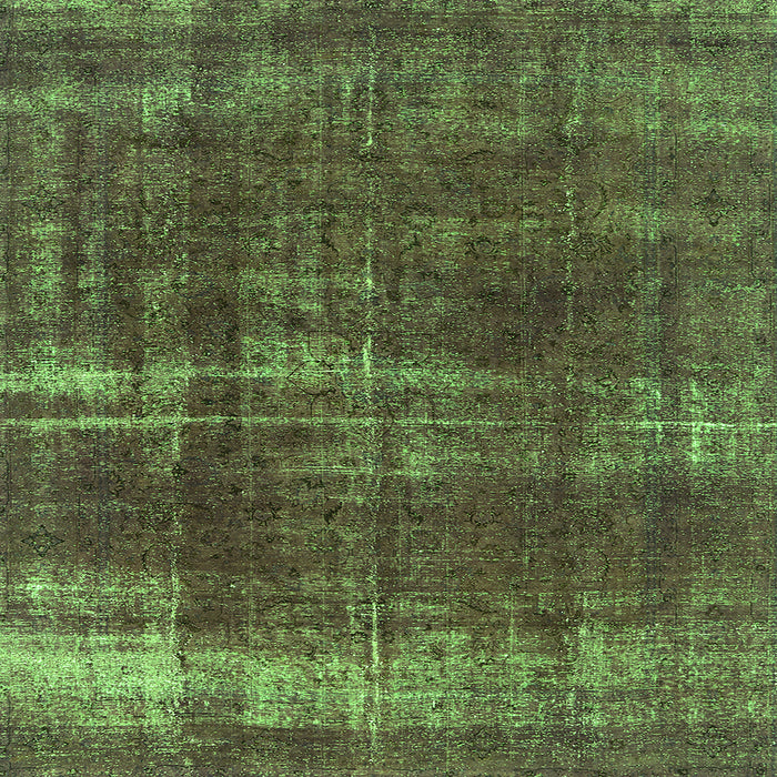 Square Oriental Green Industrial Rug, urb1820grn