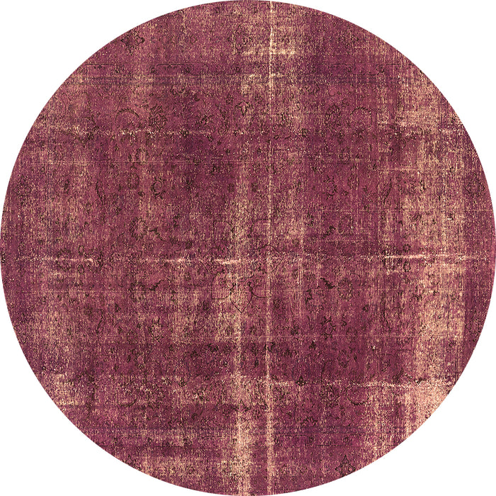 Round Oriental Brown Industrial Rug, urb1820brn