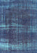 Machine Washable Oriental Turquoise Industrial Area Rugs, wshurb1820turq