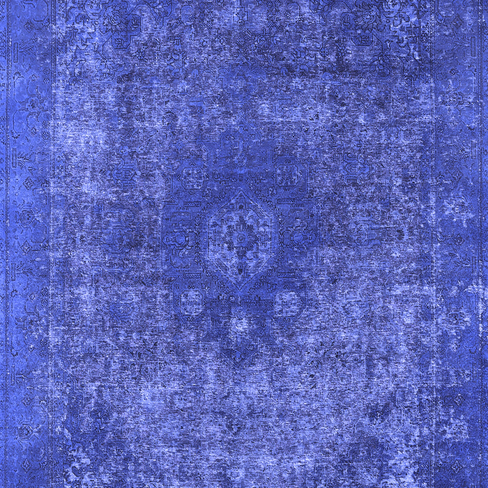 Machine Washable Oriental Blue Industrial Rug, wshurb1821blu