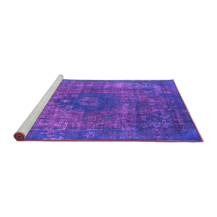 Sideview of Machine Washable Oriental Purple Industrial Area Rugs, wshurb1821pur