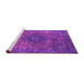 Sideview of Machine Washable Oriental Pink Industrial Rug, wshurb1821pnk