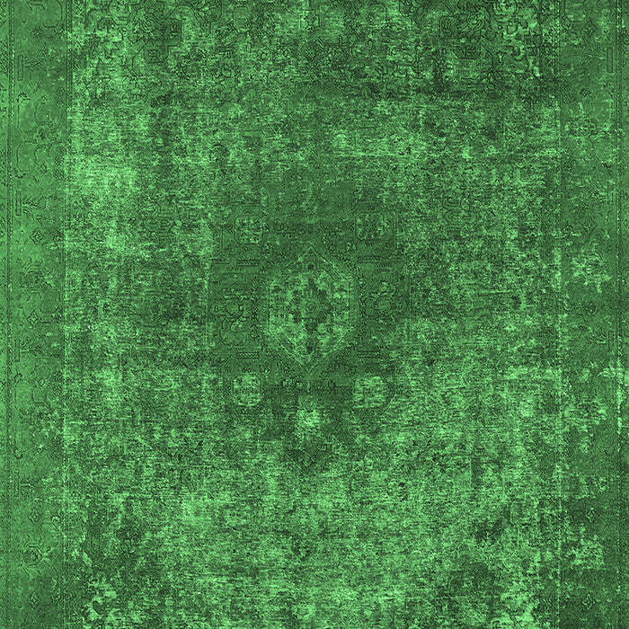 Oriental Emerald Green Industrial Rug, urb1821emgrn