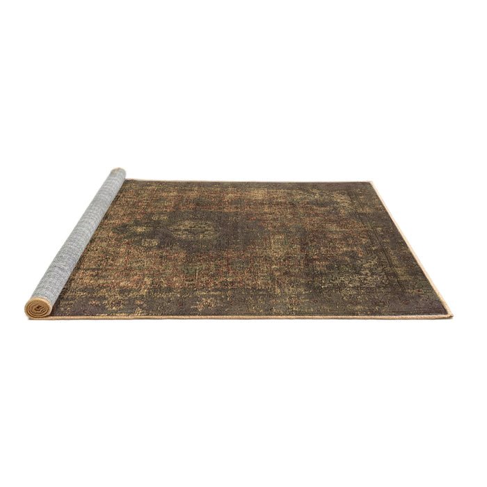 Sideview of Machine Washable Oriental Brown Industrial Rug, wshurb1821brn