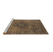 Sideview of Machine Washable Oriental Brown Industrial Rug, wshurb1821brn