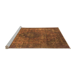 Sideview of Machine Washable Oriental Orange Industrial Area Rugs, wshurb1821org