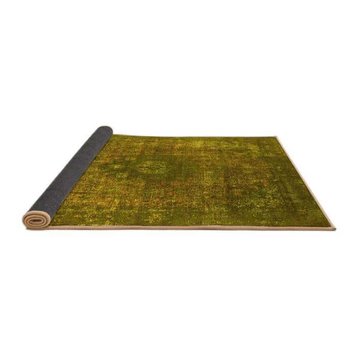 Sideview of Oriental Yellow Industrial Rug, urb1821yw