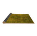 Sideview of Oriental Yellow Industrial Rug, urb1821yw