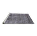 Sideview of Machine Washable Industrial Modern Grey Gray Rug, wshurb1822