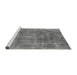 Sideview of Machine Washable Oriental Gray Industrial Rug, wshurb1822gry