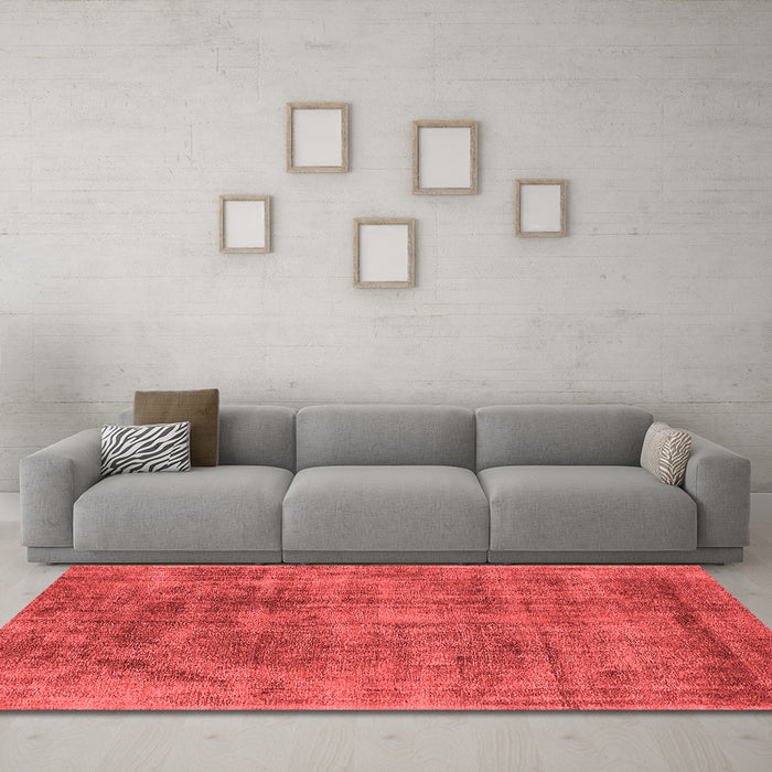 Industrial Red Washable Rugs