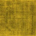 Square Oriental Yellow Industrial Rug, urb1822yw