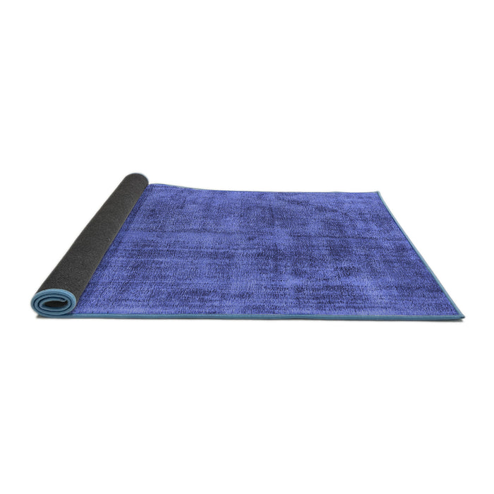 Sideview of Oriental Blue Industrial Rug, urb1822blu
