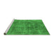 Sideview of Machine Washable Oriental Green Industrial Area Rugs, wshurb1822grn