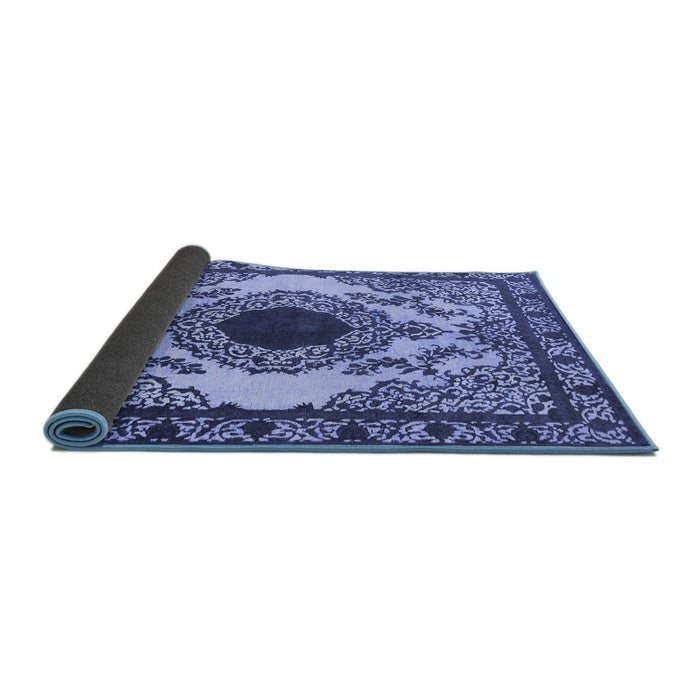 Sideview of Oriental Blue Industrial Rug, urb1823blu