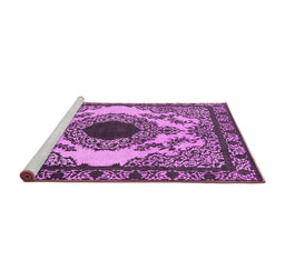 Sideview of Machine Washable Oriental Pink Industrial Rug, wshurb1823pnk