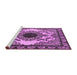 Sideview of Machine Washable Oriental Pink Industrial Rug, wshurb1823pnk