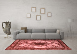 Industrial Red Washable Rugs