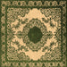 Square Oriental Brown Industrial Rug, urb1823brn