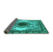 Sideview of Oriental Turquoise Industrial Rug, urb1823turq