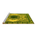 Sideview of Machine Washable Oriental Yellow Industrial Rug, wshurb1823yw