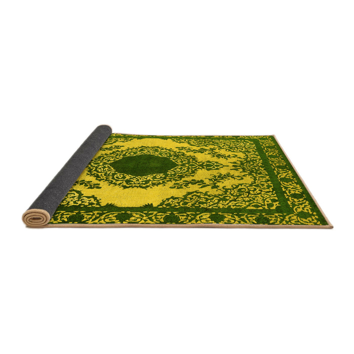 Sideview of Oriental Yellow Industrial Rug, urb1823yw