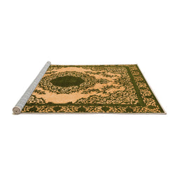 Sideview of Machine Washable Oriental Orange Industrial Area Rugs, wshurb1823org