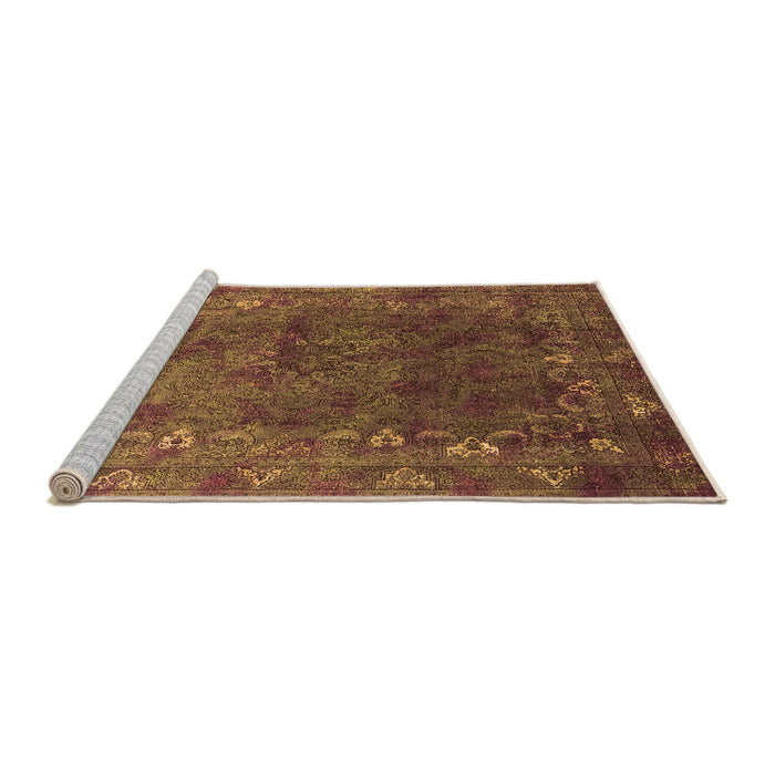 Sideview of Machine Washable Oriental Orange Industrial Area Rugs, wshurb1824org