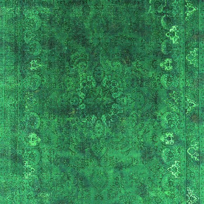 Machine Washable Oriental Green Industrial Area Rugs, wshurb1824grn