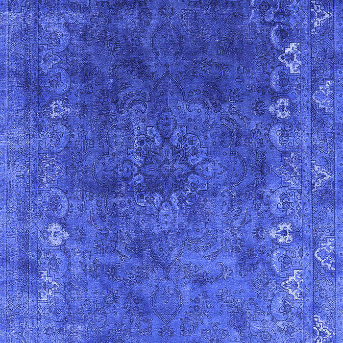 Machine Washable Oriental Blue Industrial Rug, wshurb1824blu