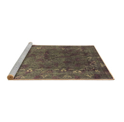 Sideview of Machine Washable Oriental Brown Industrial Rug, wshurb1824brn