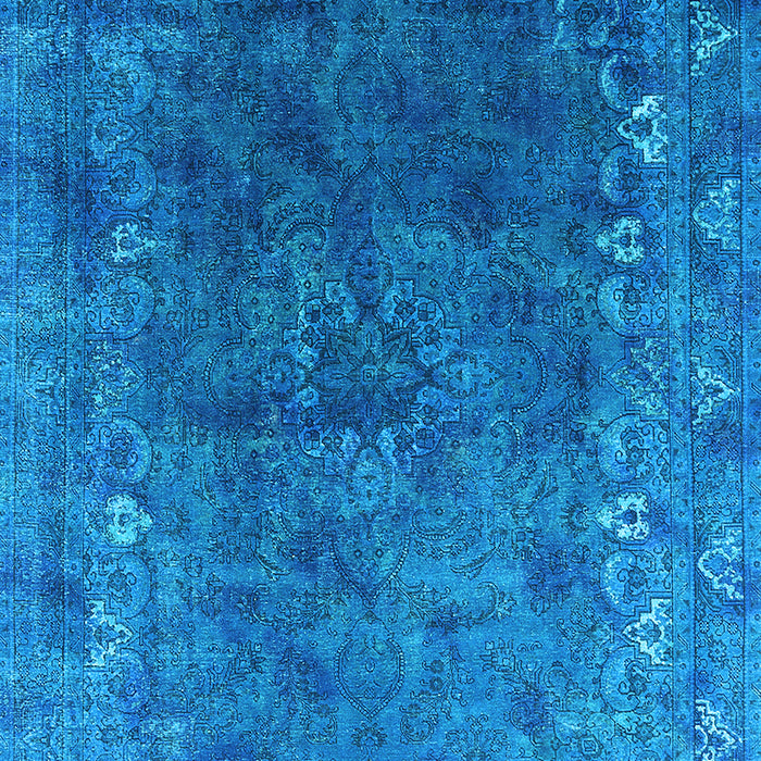 Machine Washable Oriental Light Blue Industrial Rug, wshurb1824lblu