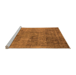 Sideview of Machine Washable Oriental Orange Industrial Area Rugs, wshurb1825org
