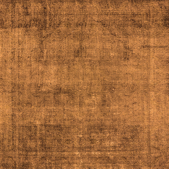 Square Machine Washable Oriental Orange Industrial Area Rugs, wshurb1825org