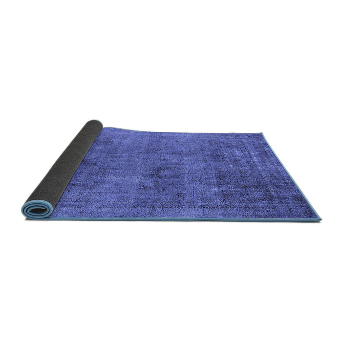 Sideview of Oriental Blue Industrial Rug, urb1825blu
