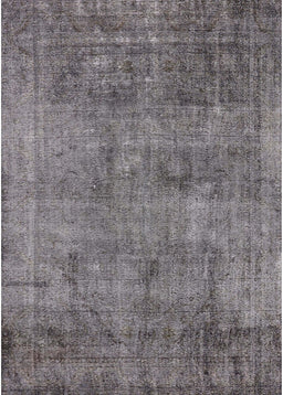Mid-Century Modern Carbon Gray Oriental Rug, urb1825