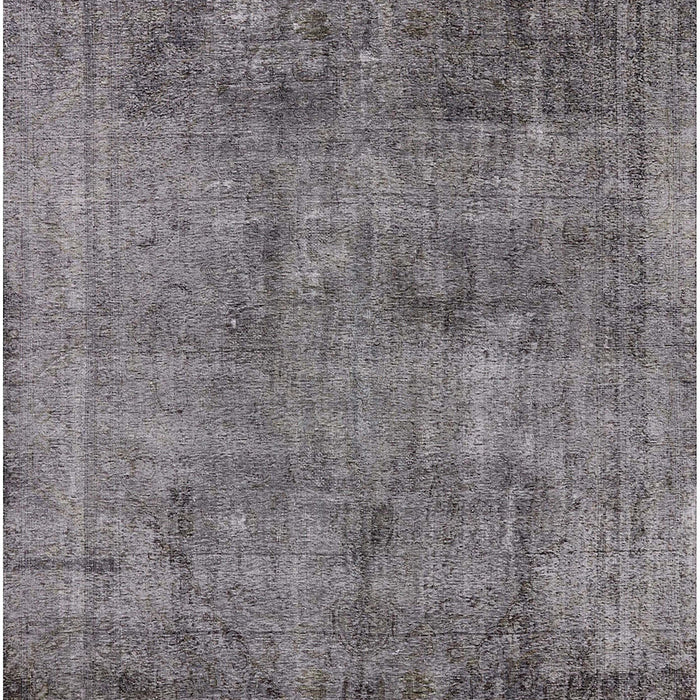 Machine Washable Industrial Modern Carbon Gray Rug, wshurb1825
