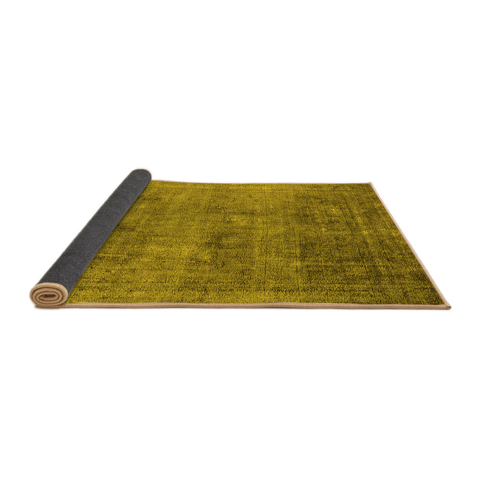 Sideview of Oriental Yellow Industrial Rug, urb1825yw