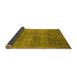 Sideview of Oriental Yellow Industrial Rug, urb1825yw