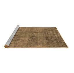 Sideview of Machine Washable Oriental Brown Industrial Rug, wshurb1825brn