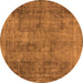 Round Oriental Orange Industrial Rug, urb1825org