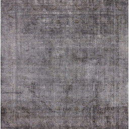 Square Machine Washable Industrial Modern Carbon Gray Rug, wshurb1825