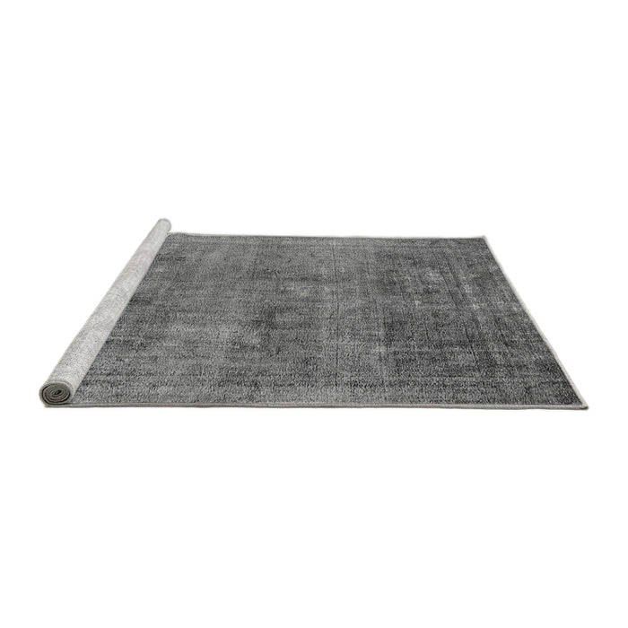 Sideview of Machine Washable Oriental Gray Industrial Rug, wshurb1825gry