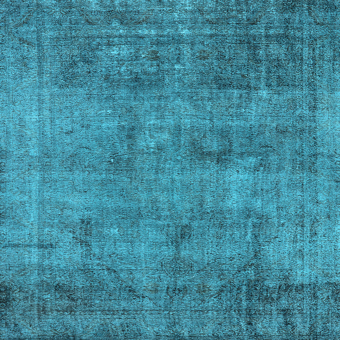 Square Machine Washable Oriental Light Blue Industrial Rug, wshurb1825lblu
