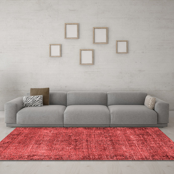 Industrial Red Washable Rugs